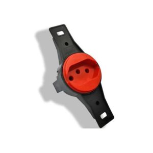 Tomada 250V simples redonda 2P+T com haste longa de embutir
