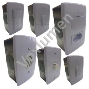 Caixa de alumínio com tampa 4X2 linha Finess+ com pontos de conexões configuráveis