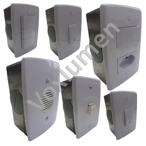 Caixa de alumínio com tampa 4X2 linha Finess+ com pontos de conexões configuráveis