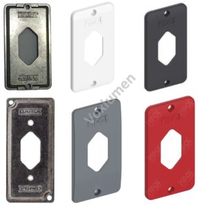 Tampa furação hexagonal vertical para caixa condulete Aluminio ou PVC