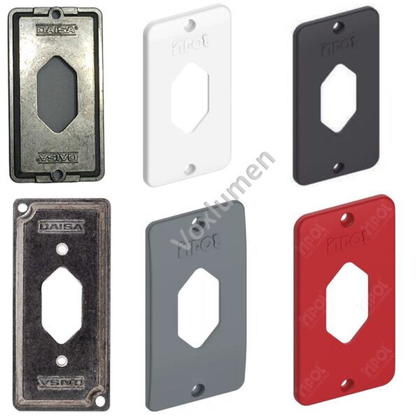 Tampa furação hexagonal vertical para caixa condulete Aluminio ou PVC
