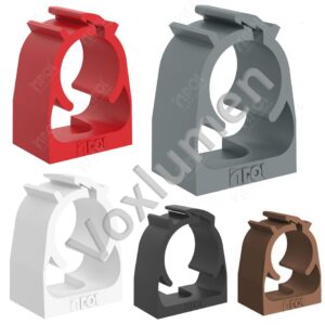 Abraçadeira em PVC de encaixe para eletrodutos leves ou pesados