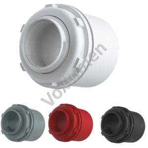 Conector cônico Box Reto em PVC rosca BSP para eletrodutos leves NBR15465