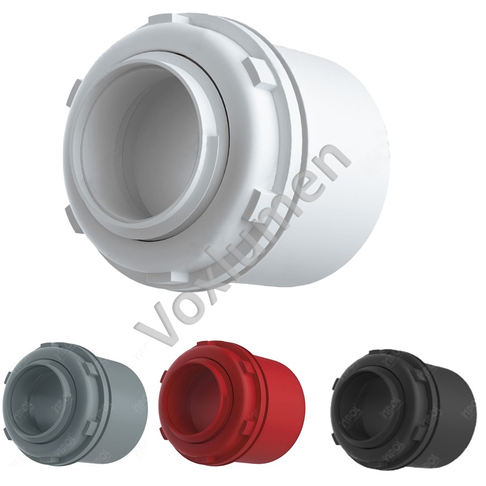 Conector cônico Box Reto em PVC rosca BSP para eletrodutos leves NBR15465