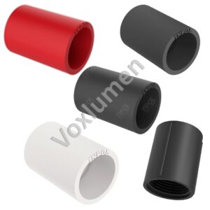 Conector reto em PVC tipo luva para união de eletrodutos LEVES